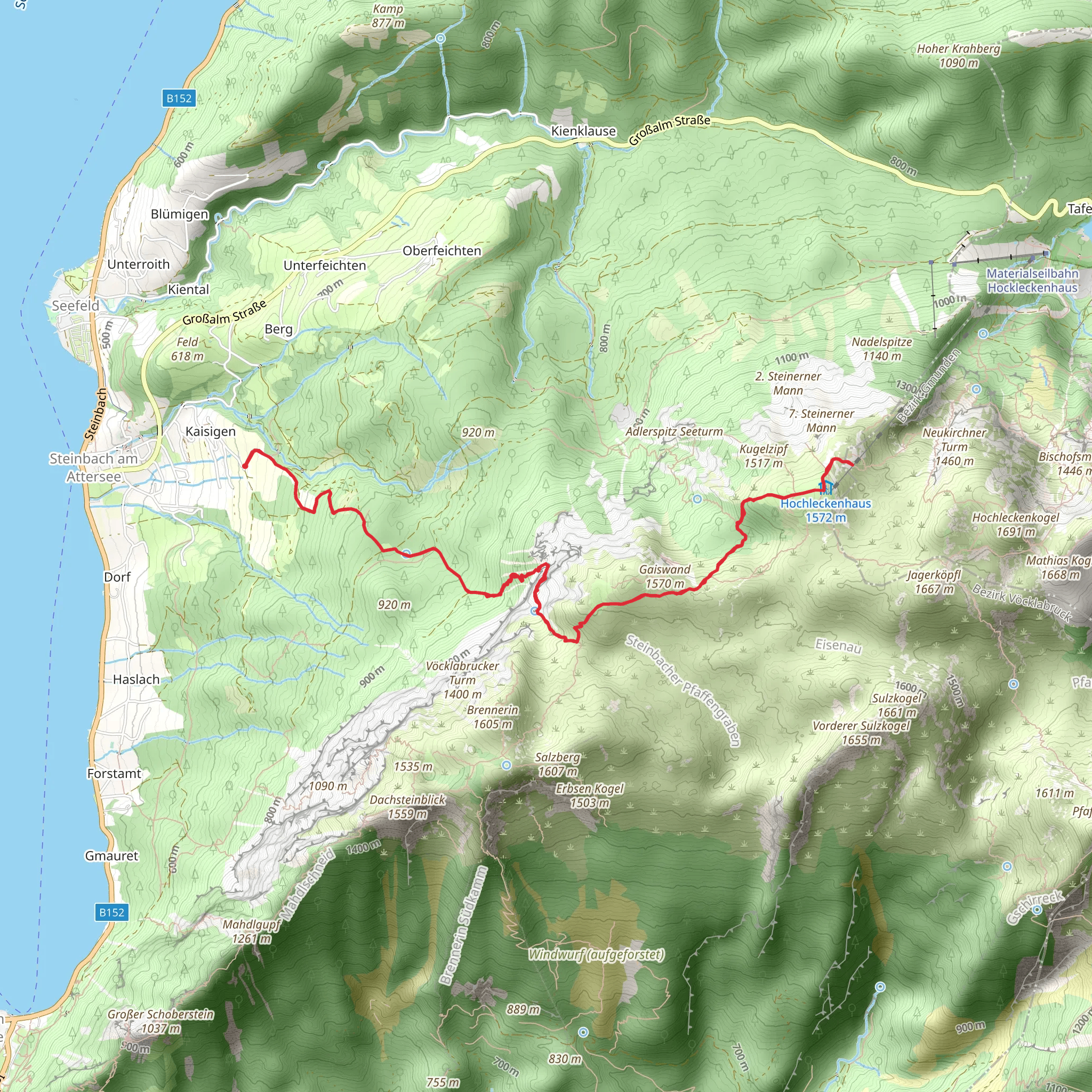 Gaisalm via the Steig mobile static map