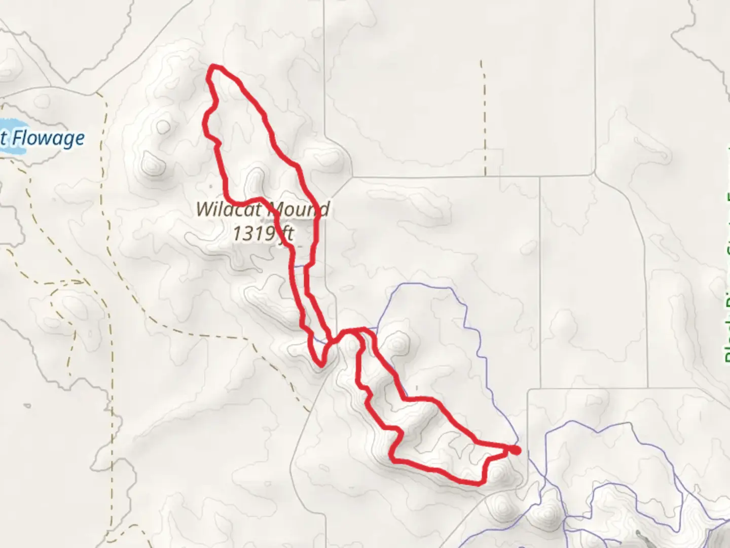 An image depicting the trail Norway pine, Wild Cat and Red Oak Loop and its surrounding area.