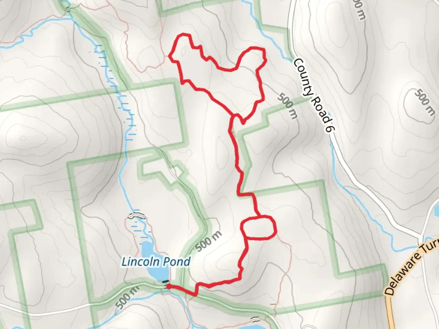 An image depicting the trail Partridge Path Loop One Trail and its surrounding area.