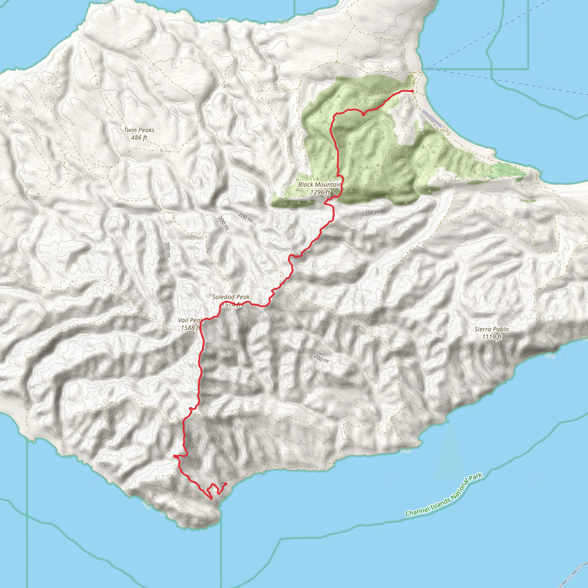 Soledad Road Trail mobile static map