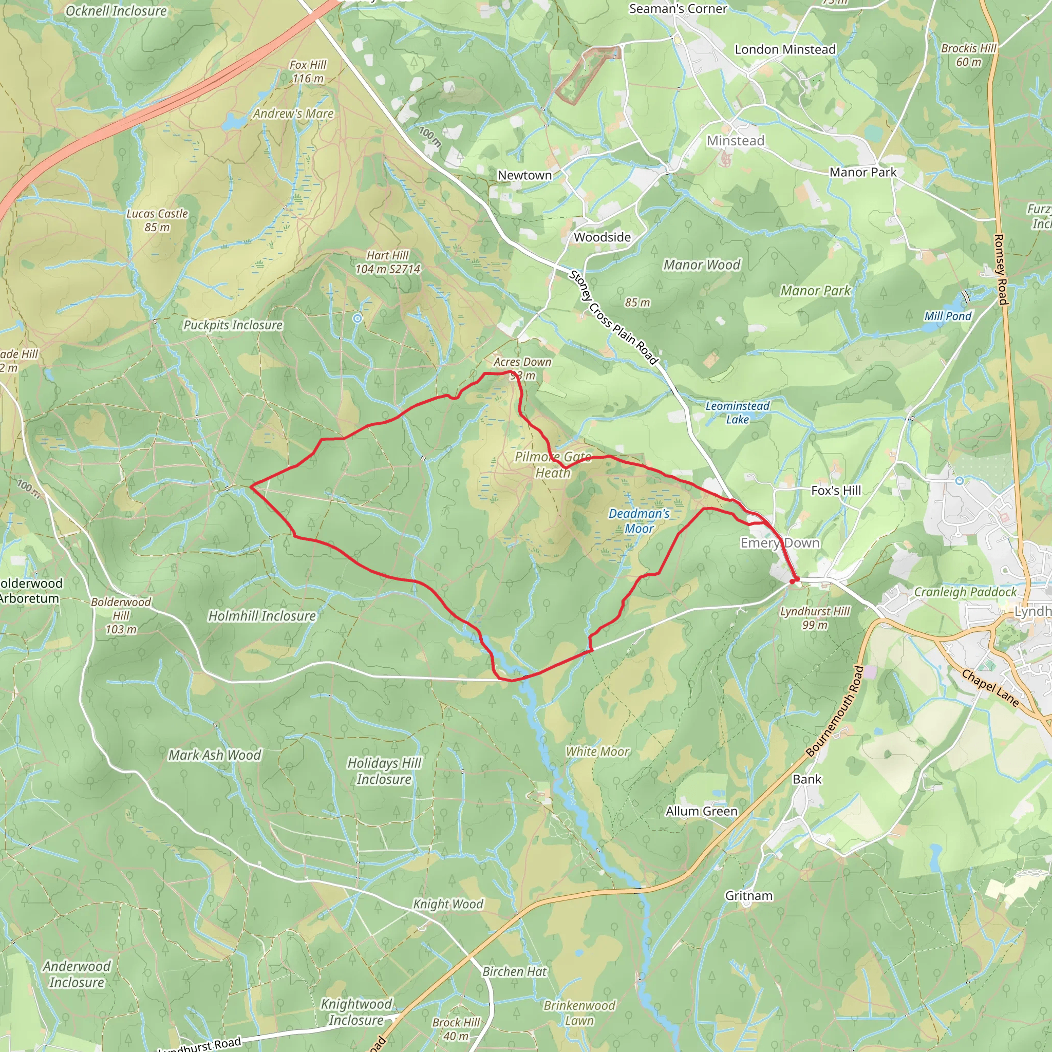 Acres Down South Loop - Emery Down mobile static map