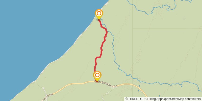 Porcupine Mts-Lake Superior Trail spur 2 Map