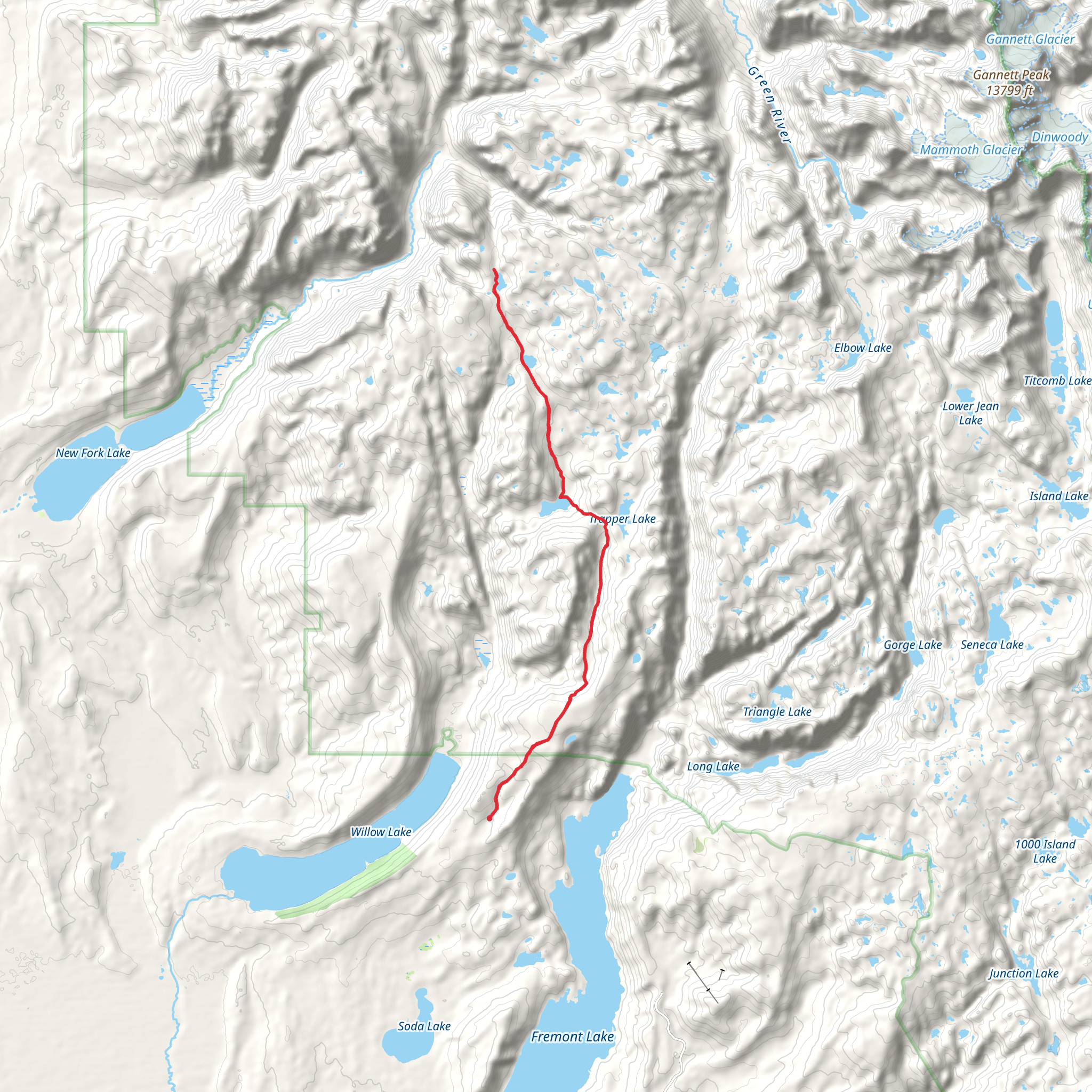 Palmer Lake Trail mobile static map