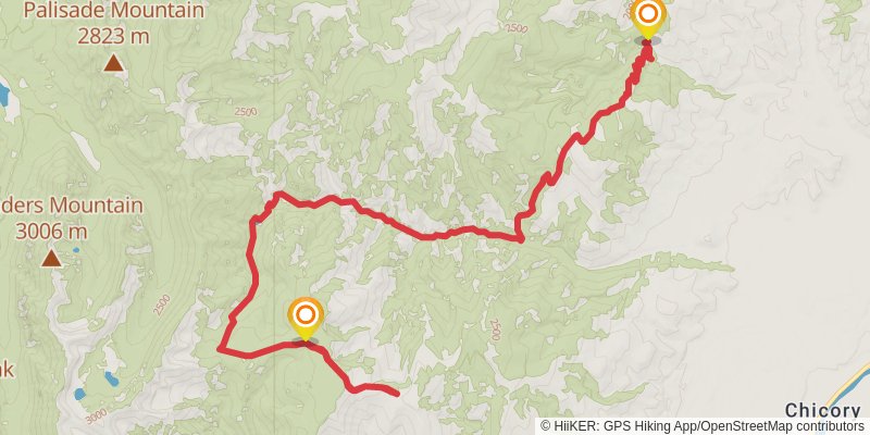 Mud Lake via Eightmile Creek Trail stage 4 Map