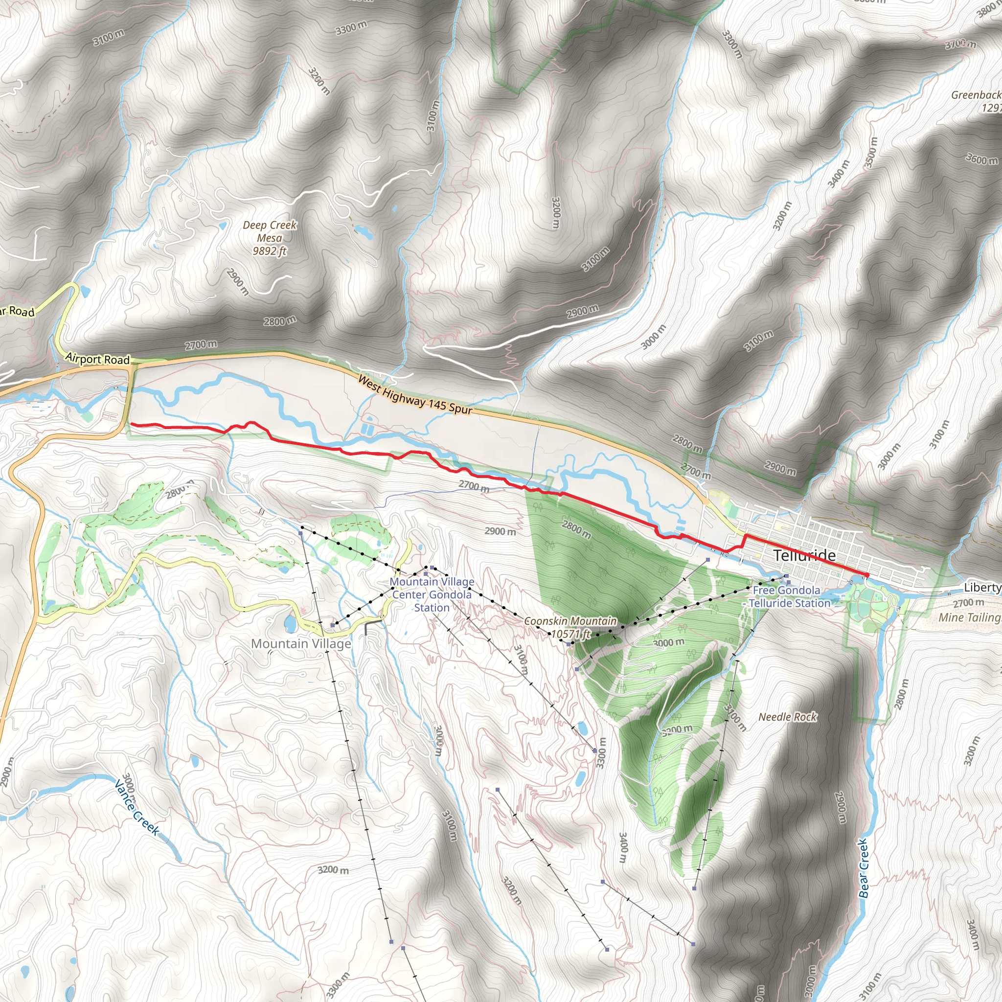 Upper Valley Floor mobile static map