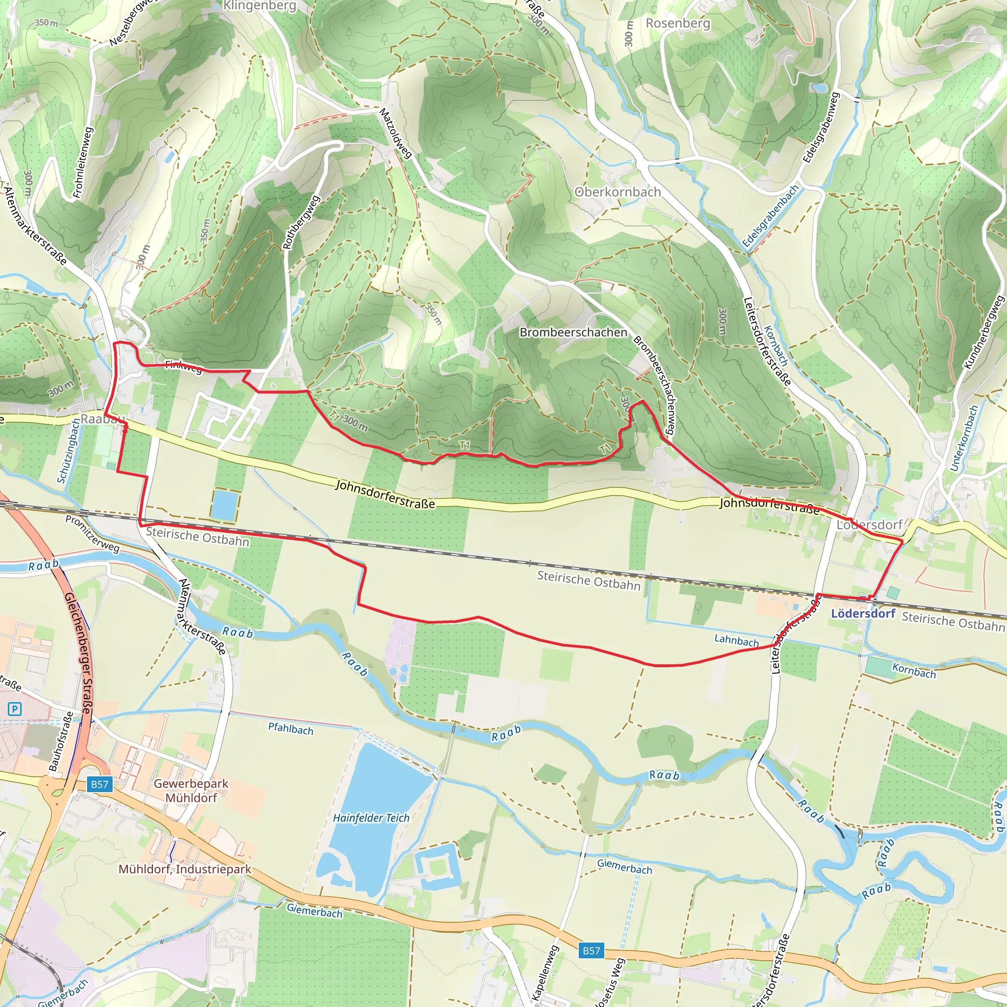 Feldbach - Raabau - Beerenweg mobile static map