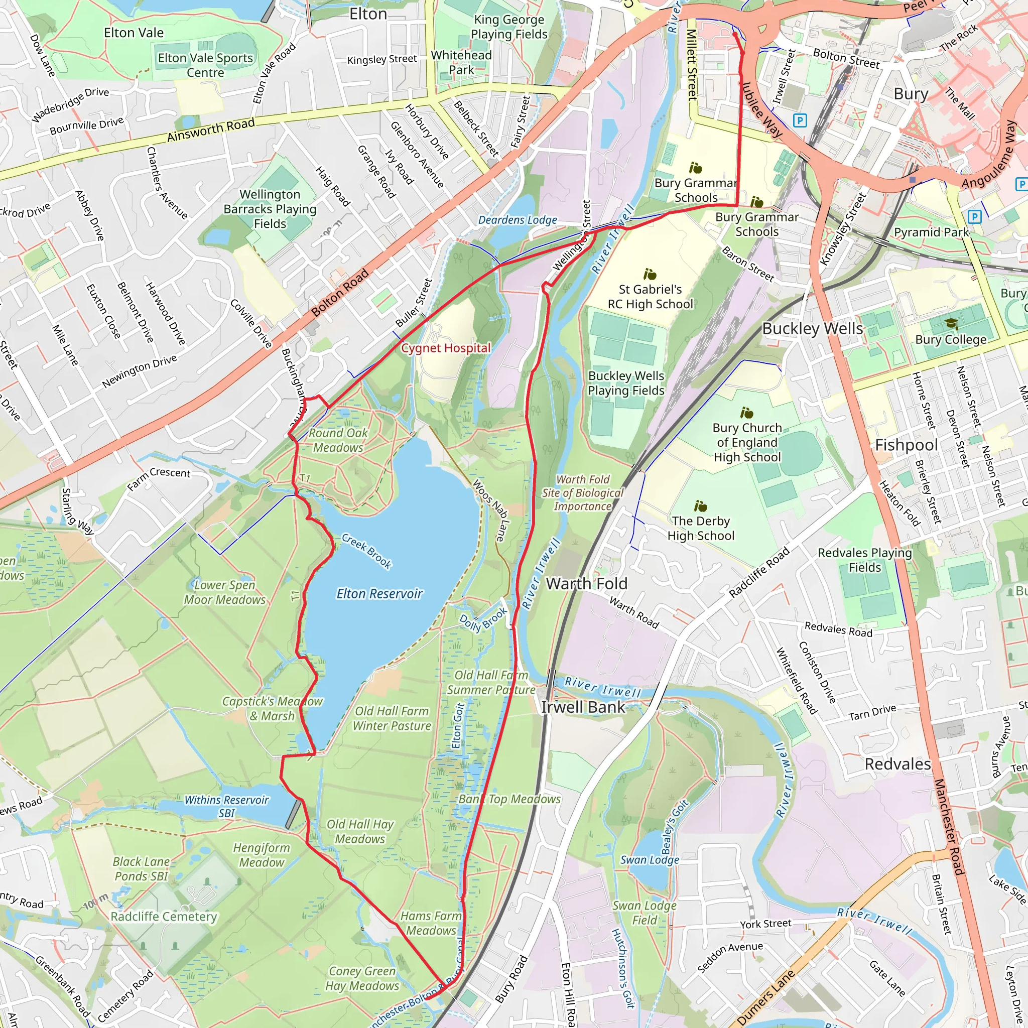 Bury Canal Loop mobile static map