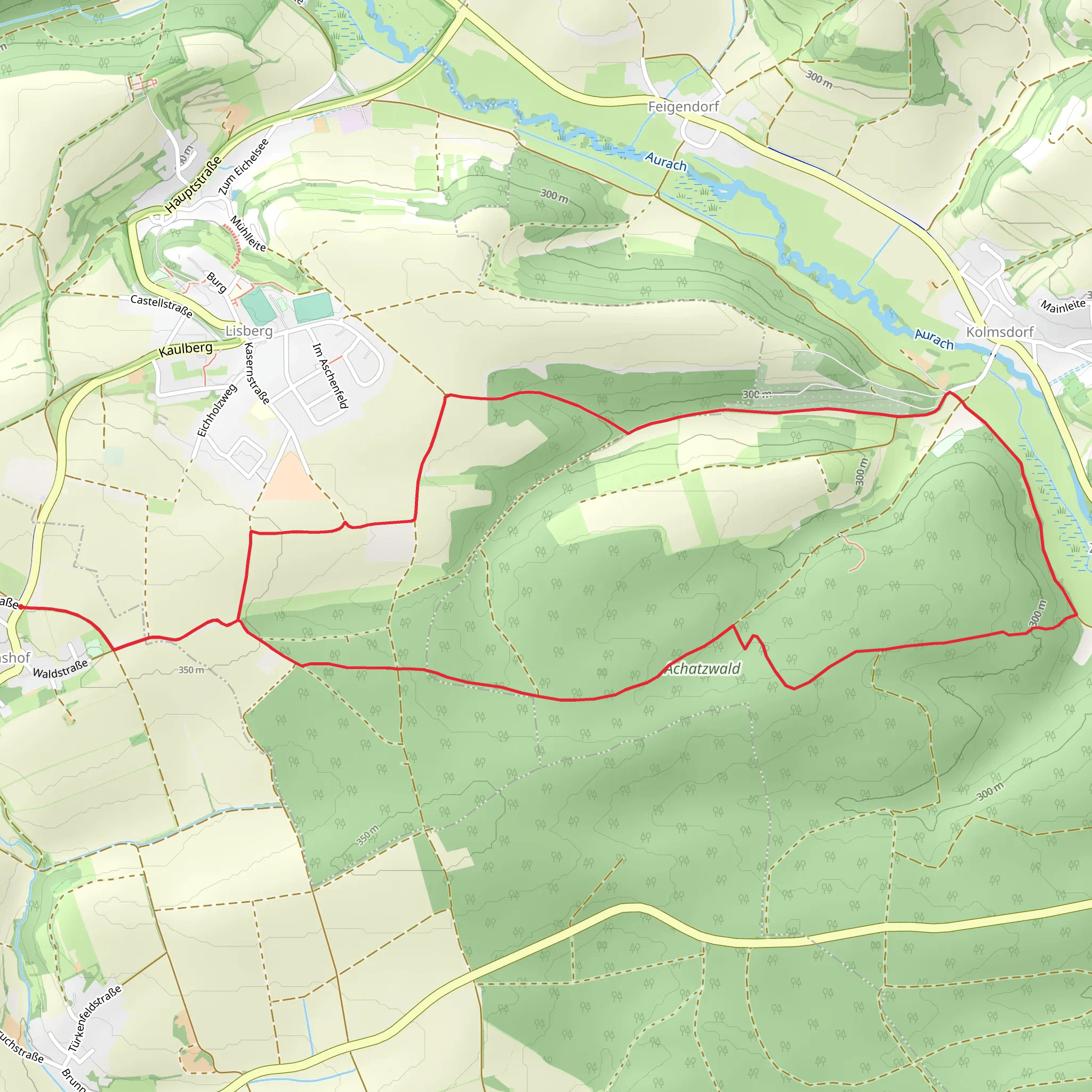Achatzwald Loop mobile static map