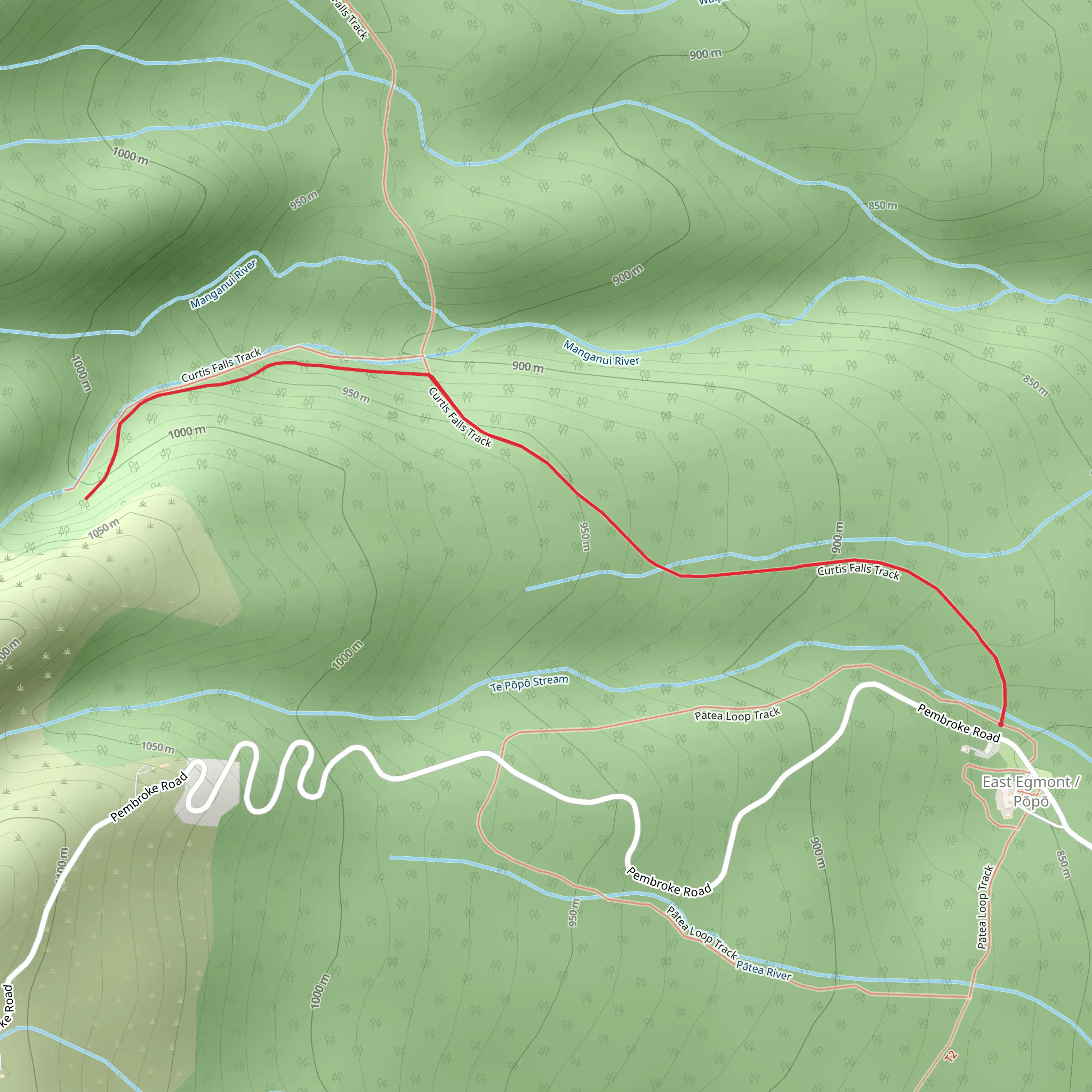 Curtis Falls Track mobile static map