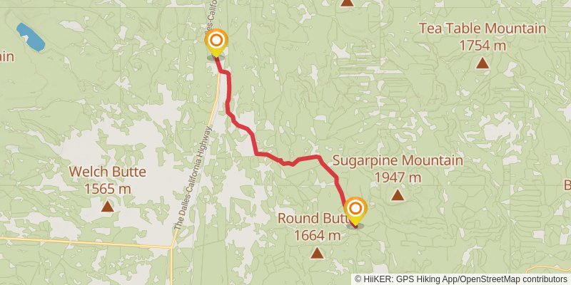 Oregon Timber Trail stage 18 Map