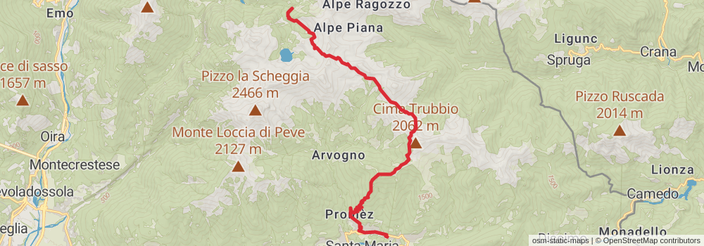 Sentiero Italia - Alps Section stage 111 Map
