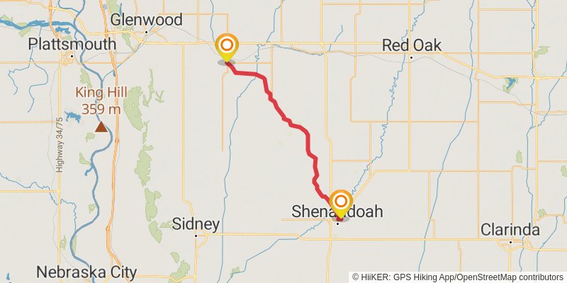 Wabash Trace Nature Trail stage 2 Map