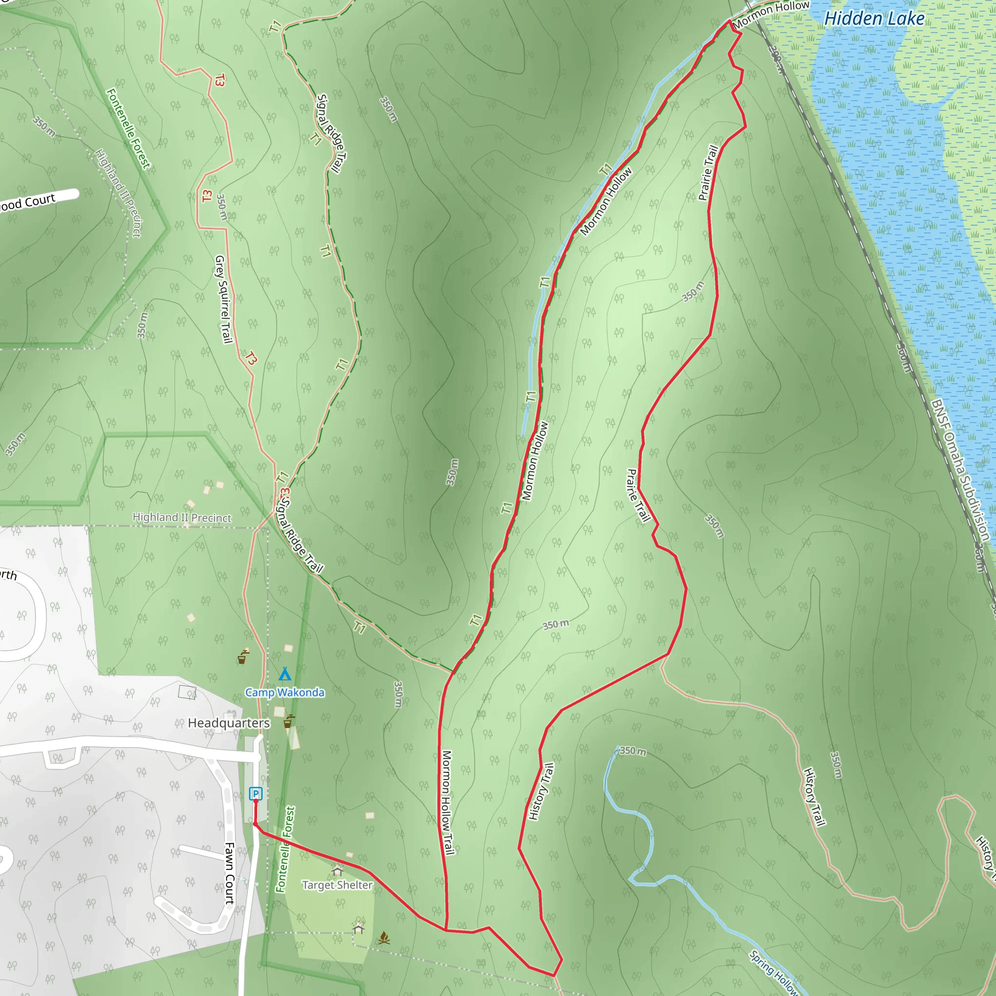 History, Prairie and Mormon Hollow Loop Trail mobile static map