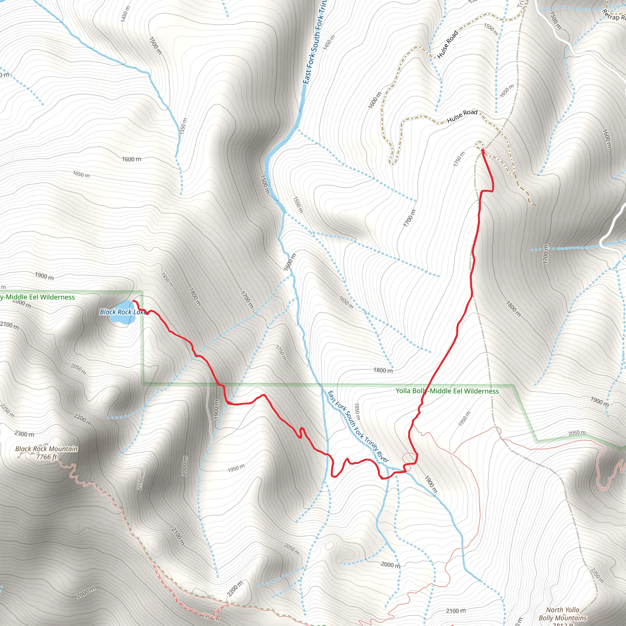 Black Rock Lake via Pettijohn Trail mobile static map