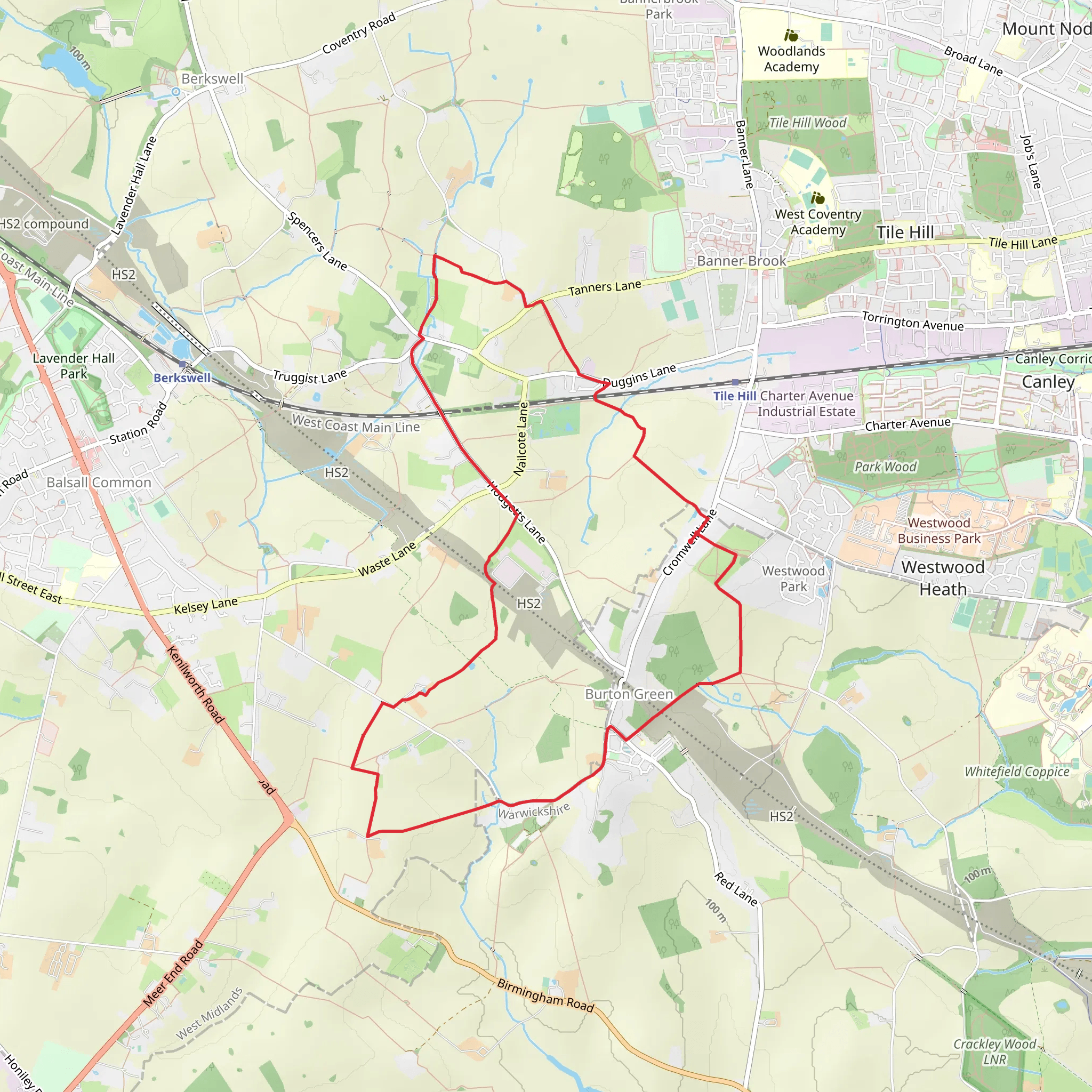 Burton Green Loop mobile static map