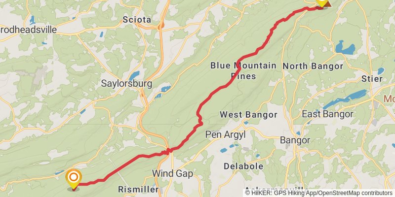Appalachian Trail stage 127 Map