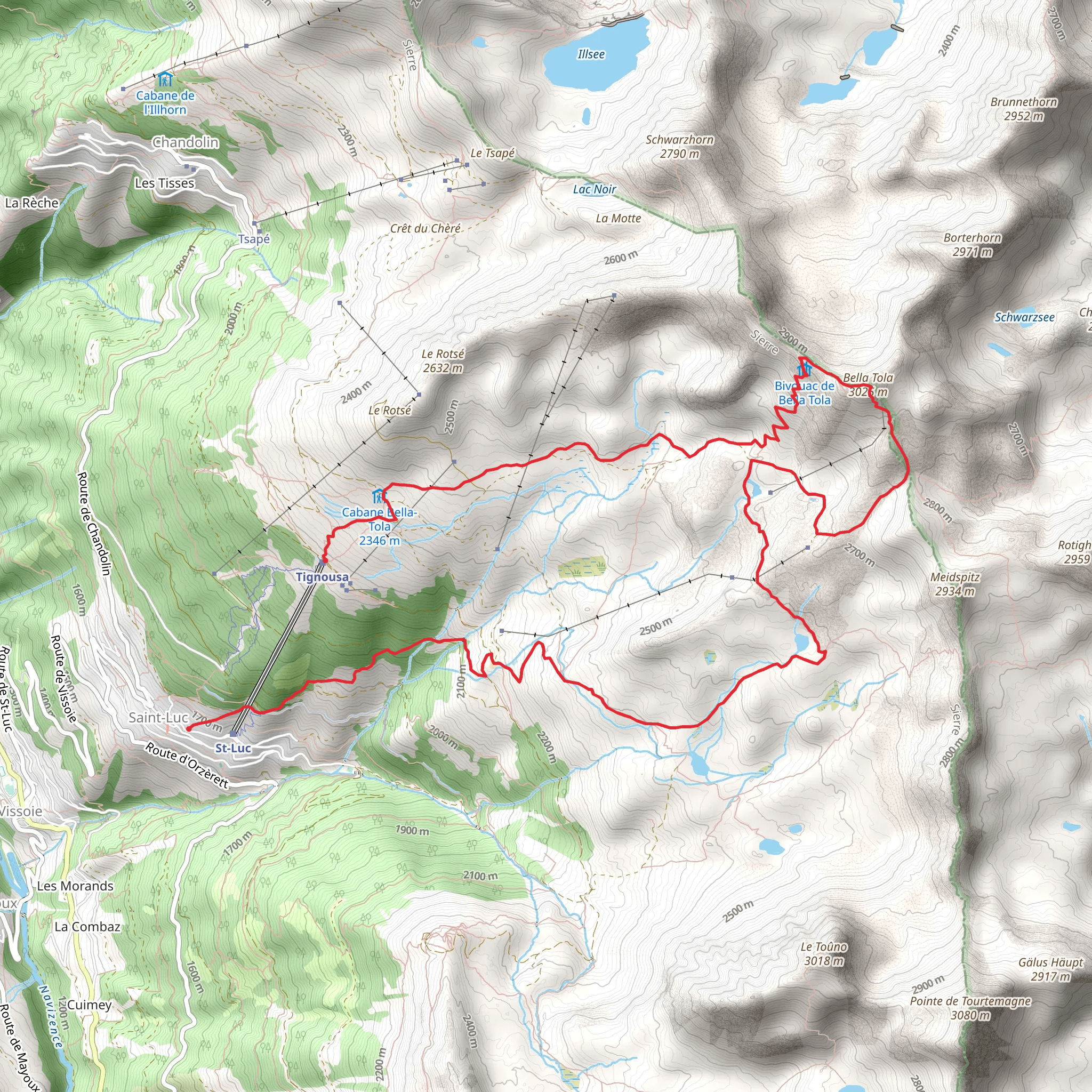 Val d’Anniviers mobile static map