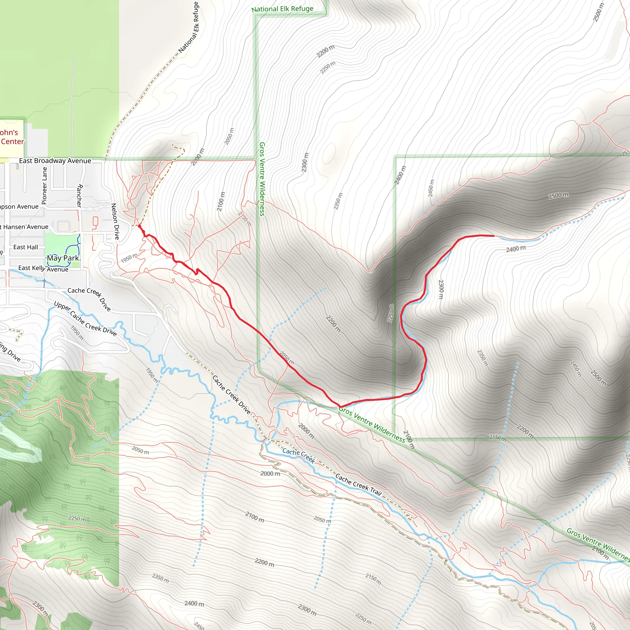 Woods Canyon Trail mobile static map