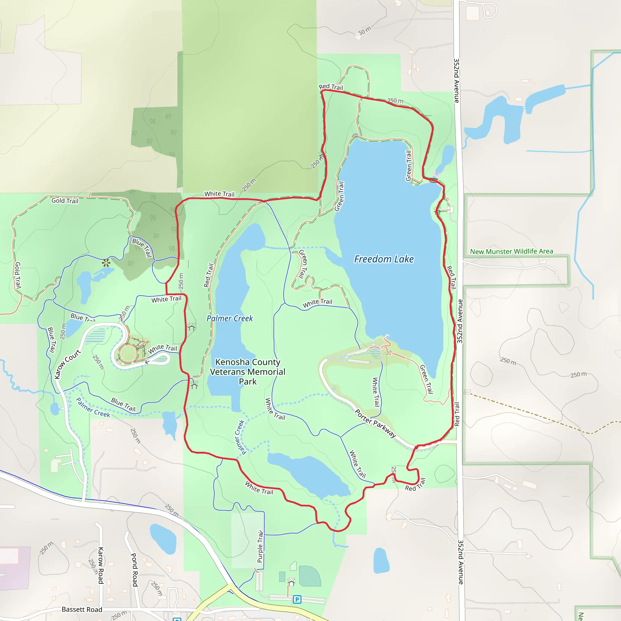 Palmer Creek and Freedom Lake Loop mobile static map