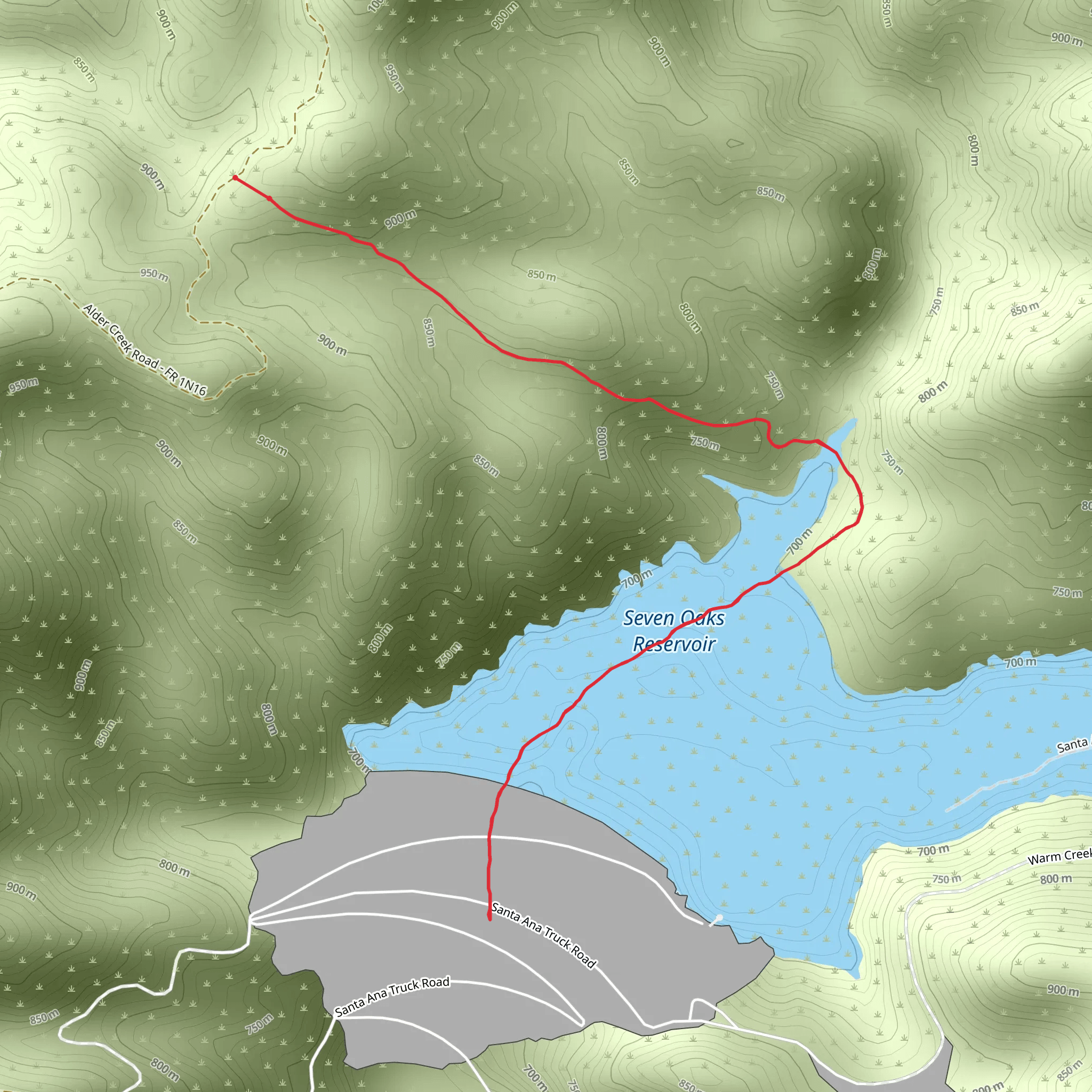 Government Canyon Trail mobile static map