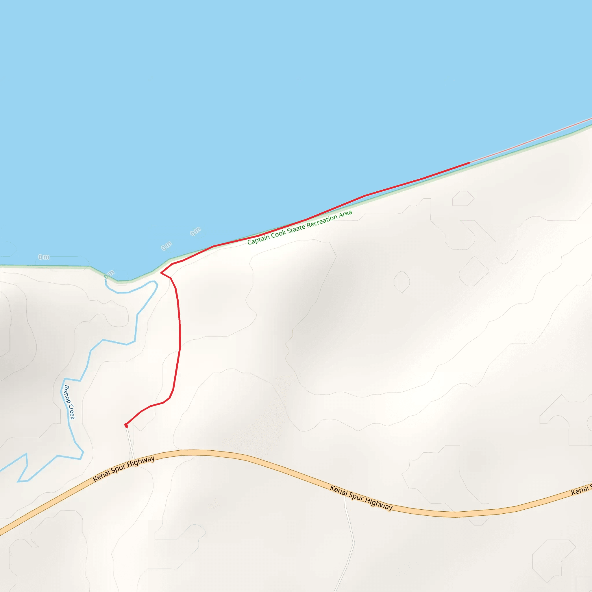 Bishop Creek Out and Back mobile static map