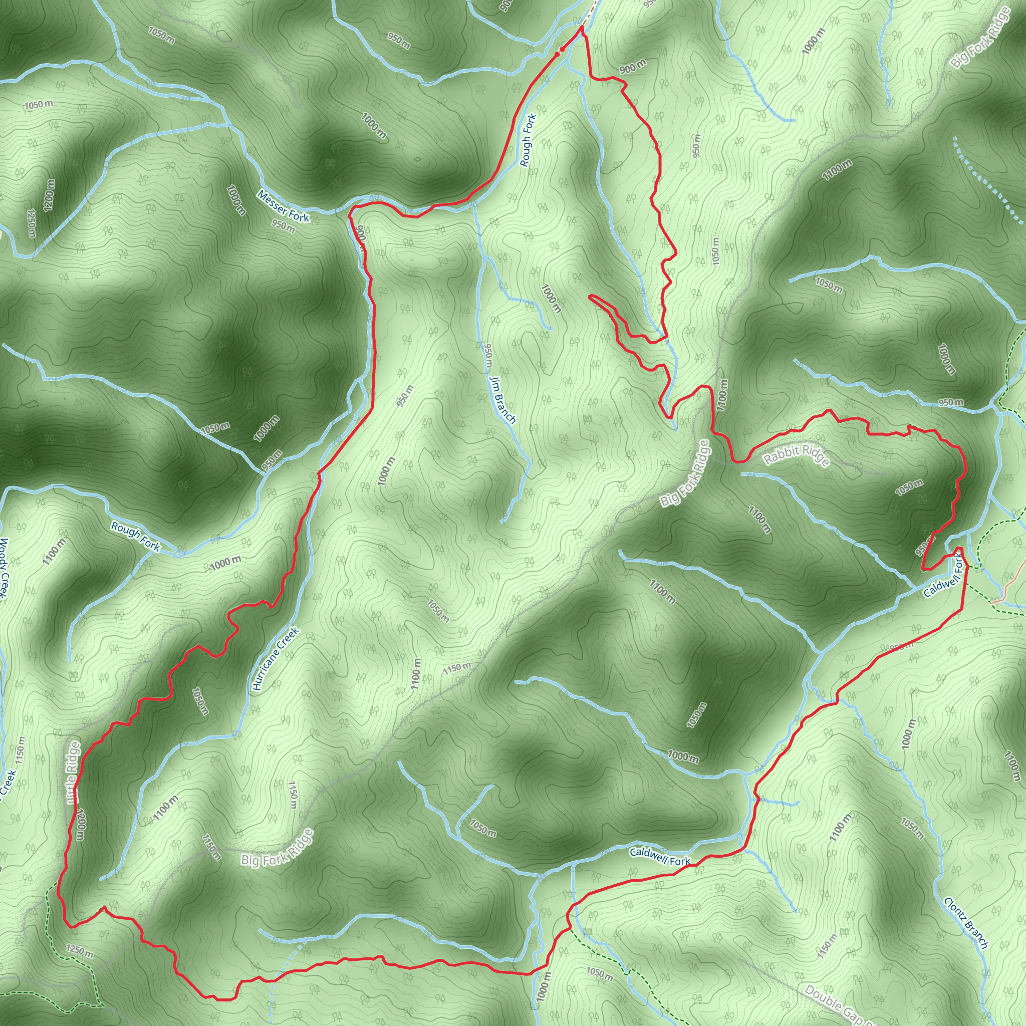 Big Fork Ridge Loop Trail mobile static map
