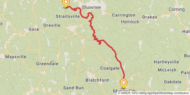 North Country Trail - Ohio stage 53 Map