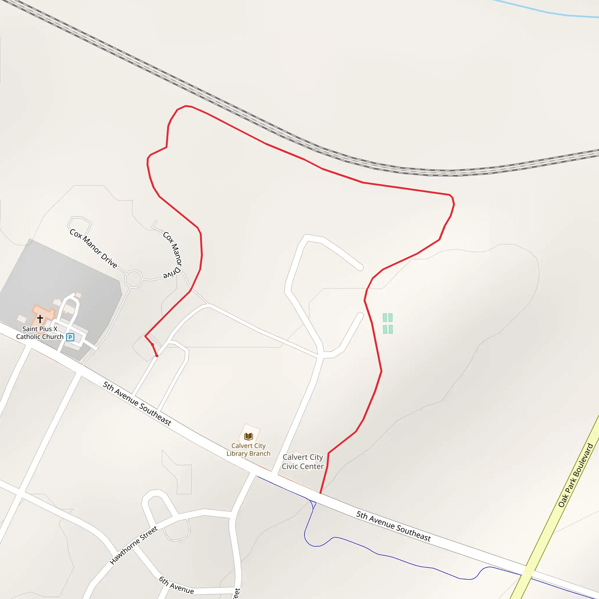 Cox Manor Drive Walk mobile static map