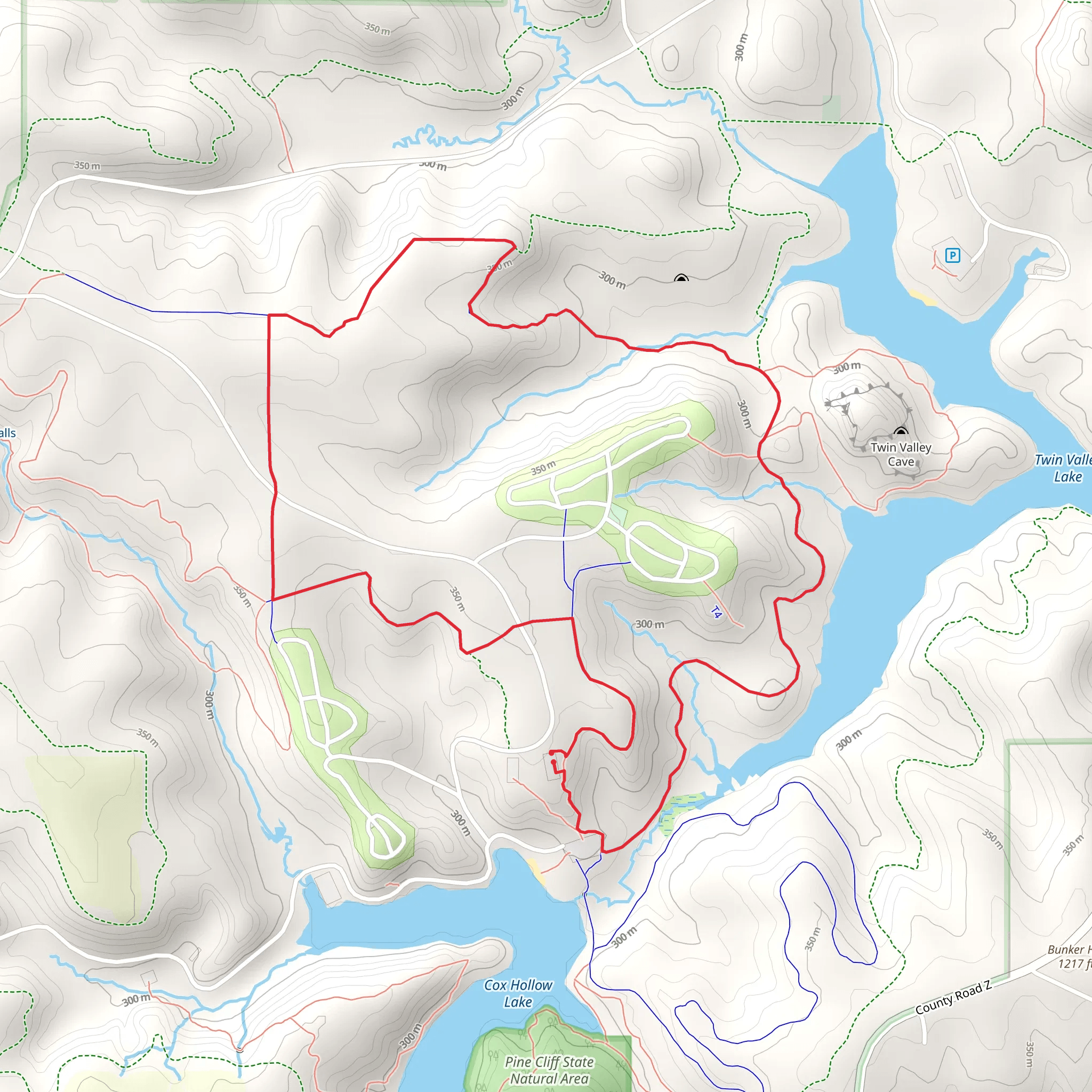 Twin Valley Campground Loop mobile static map
