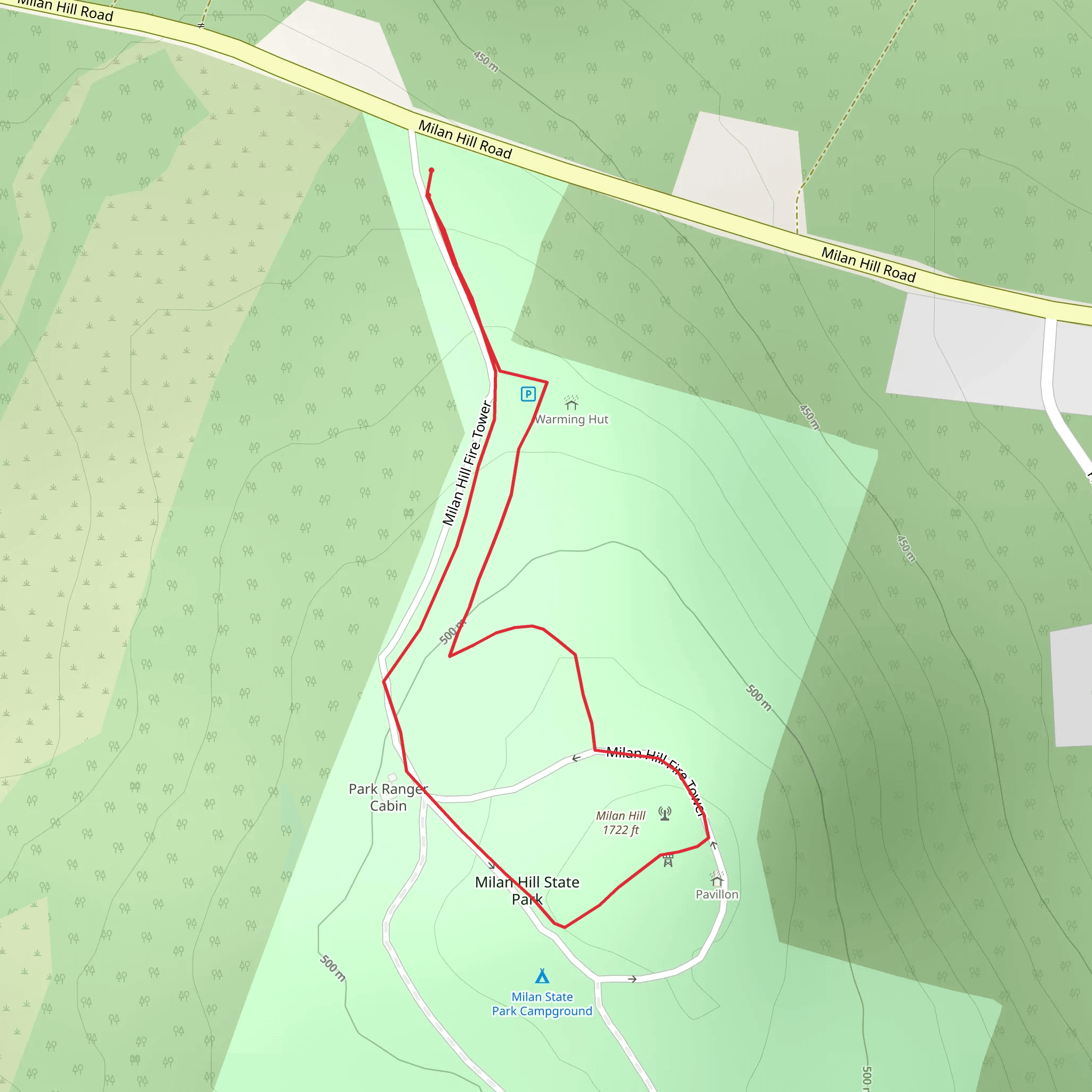 Milan Hill Loop mobile static map