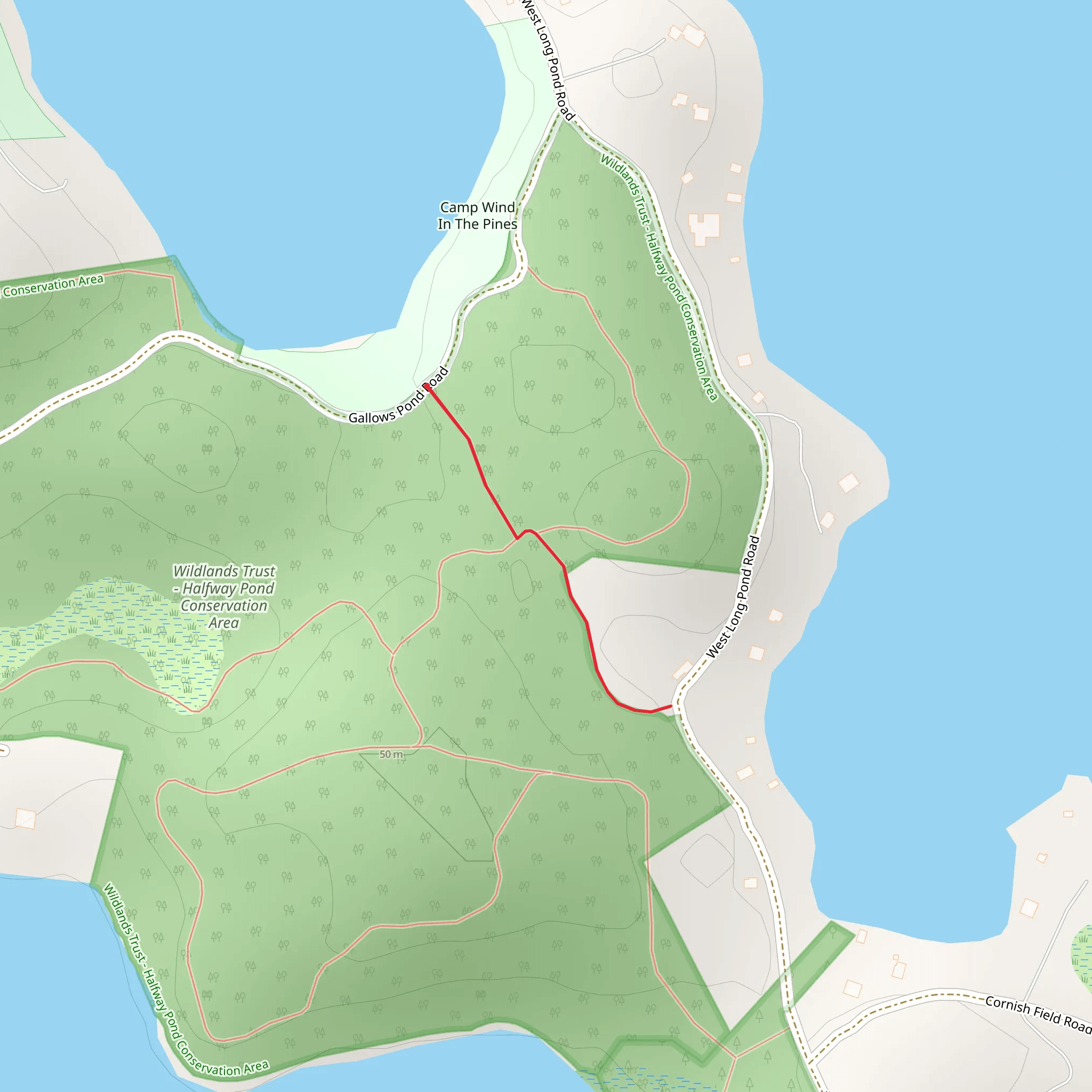 Gallows Pond Road Trail mobile static map