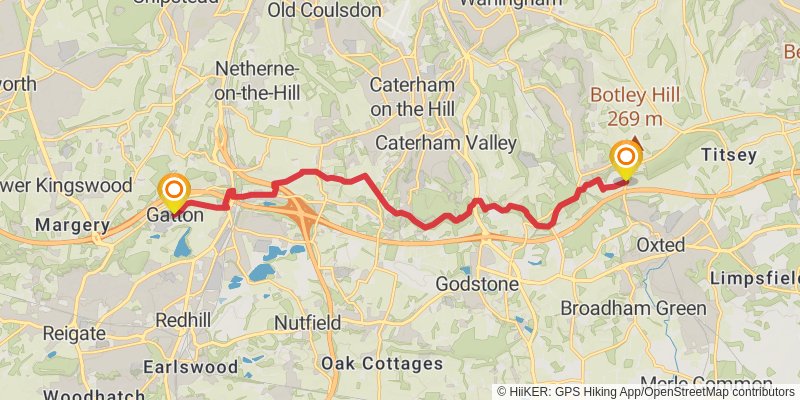 Middleton in Teesdale to Dover Walk stage 40 Map