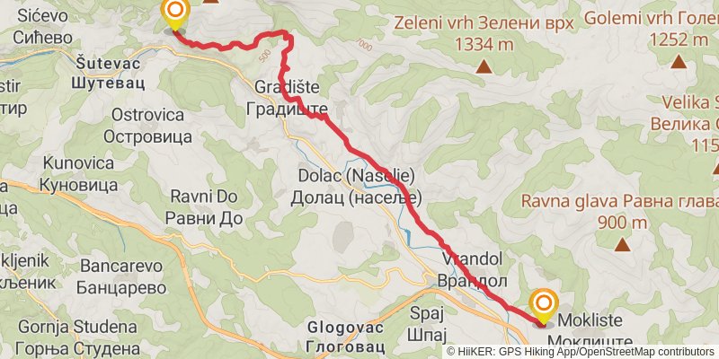 Sultans Trail stage 68 Map