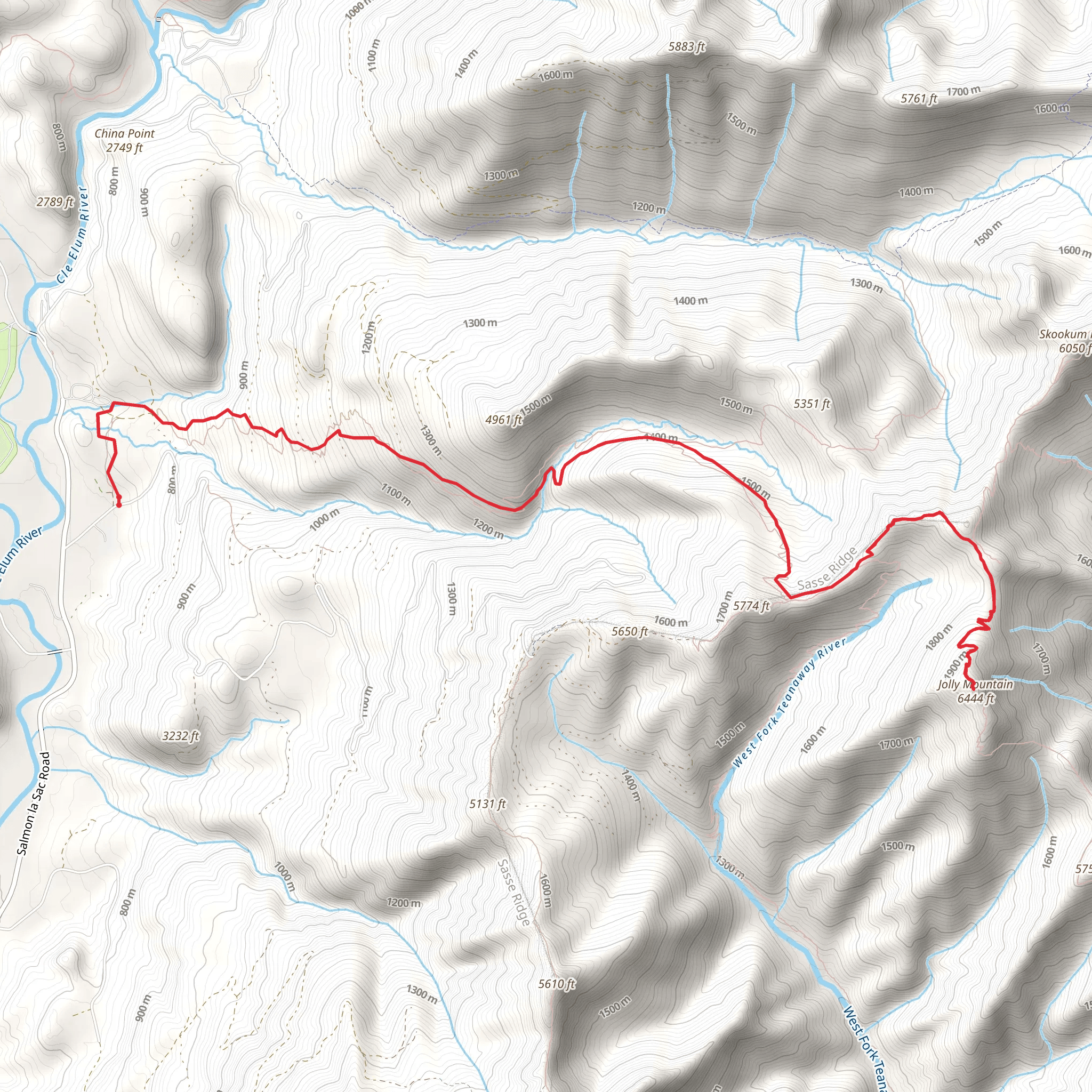 Jolly Mountain Trail mobile static map