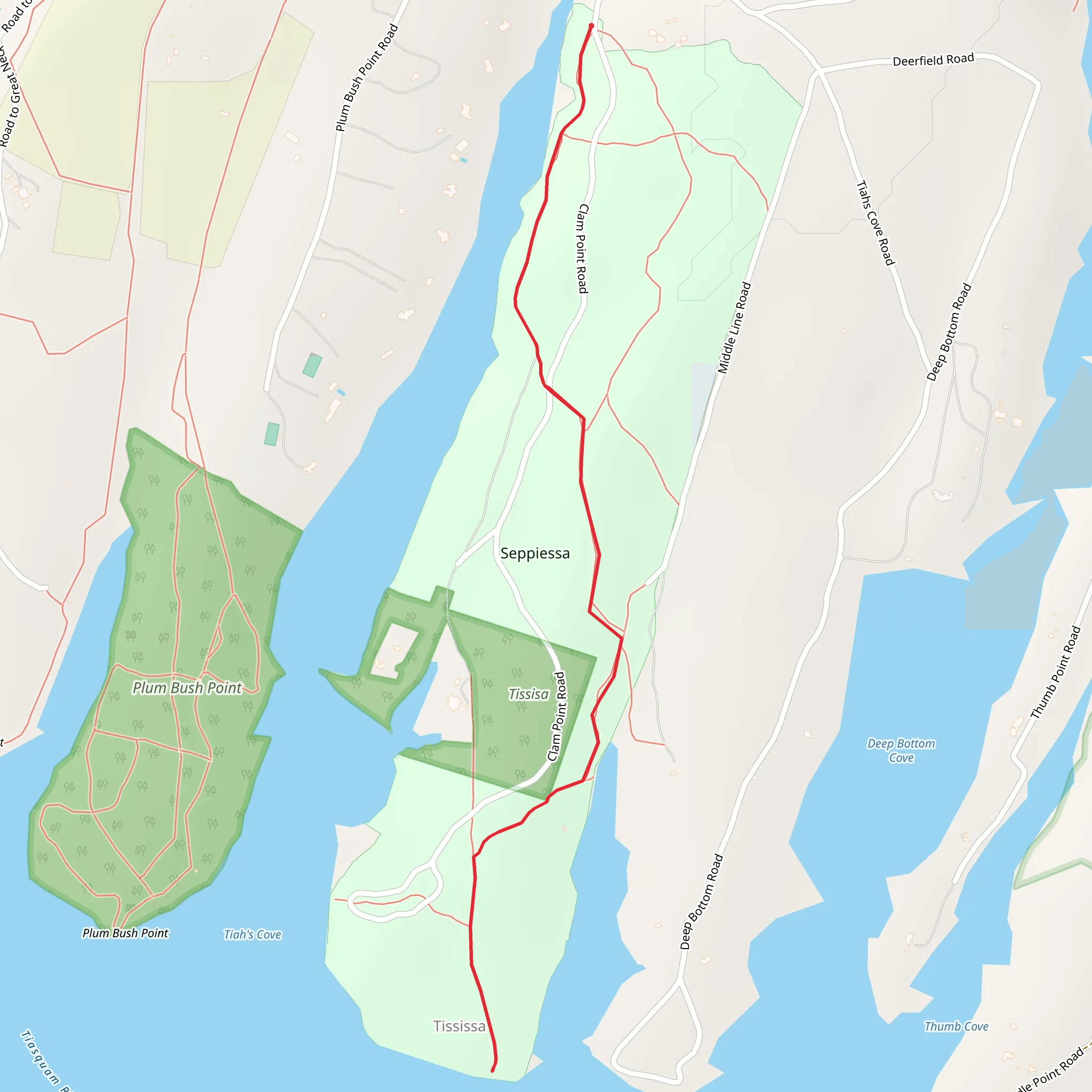 Tississa Point mobile static map