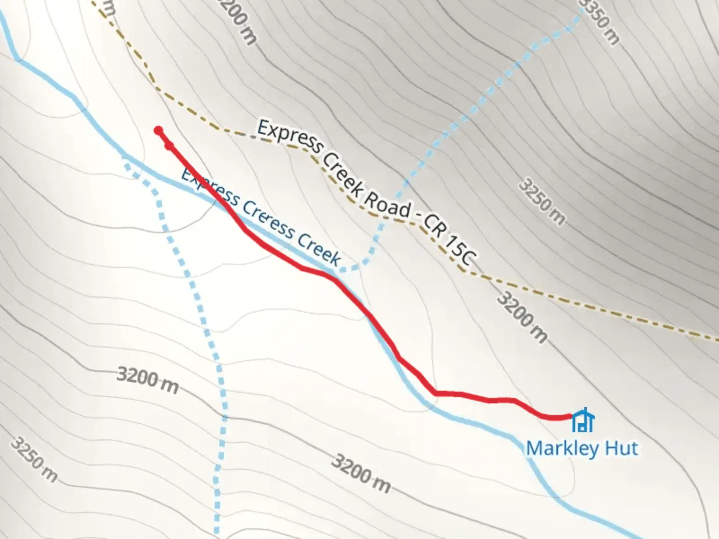 An image depicting the trail Markley Hut Trail and its surrounding area.