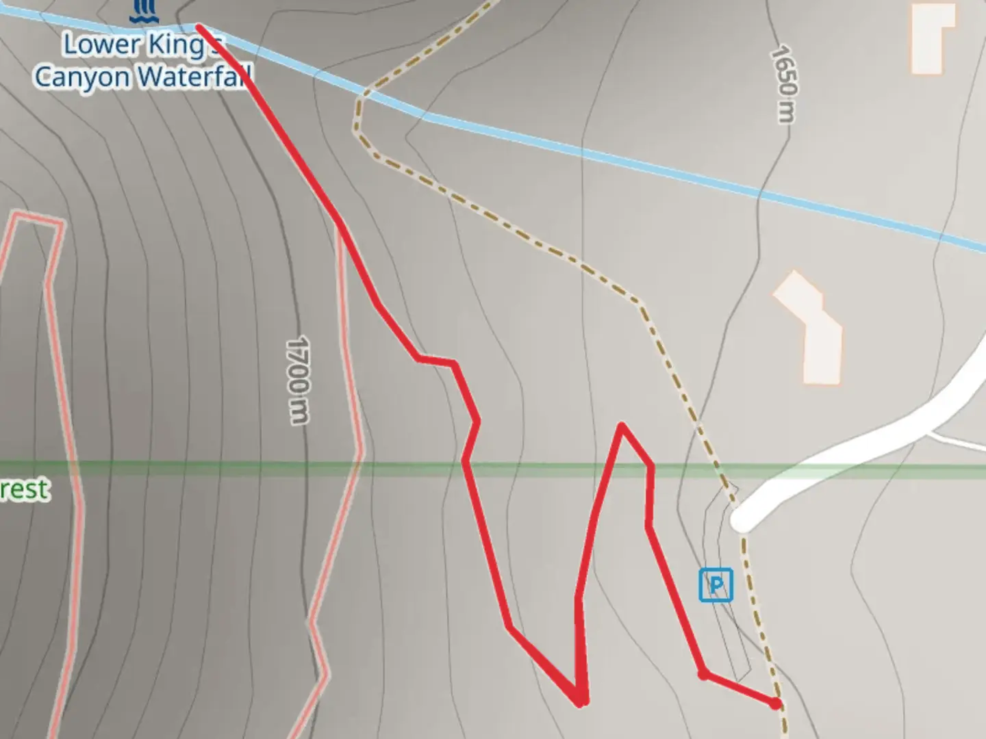 An image depicting the trail Kings Canyon Road and its surrounding area.