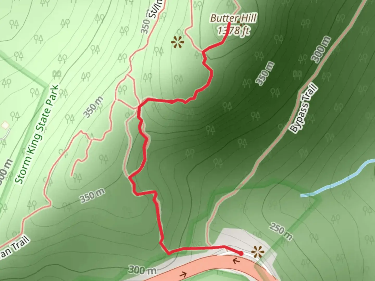An image depicting the trail Butter Hill Trail and its surrounding area.