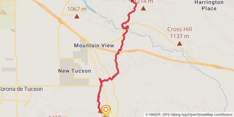 Sky Islands Traverse stage 16 Map
