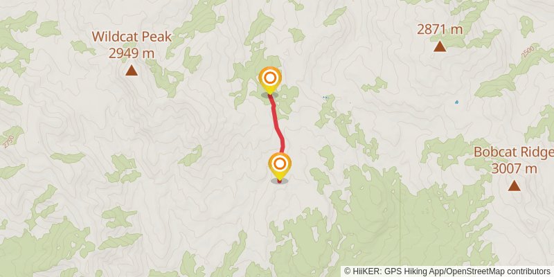 Middle Pilgrim Creek Trail stage 2 Map