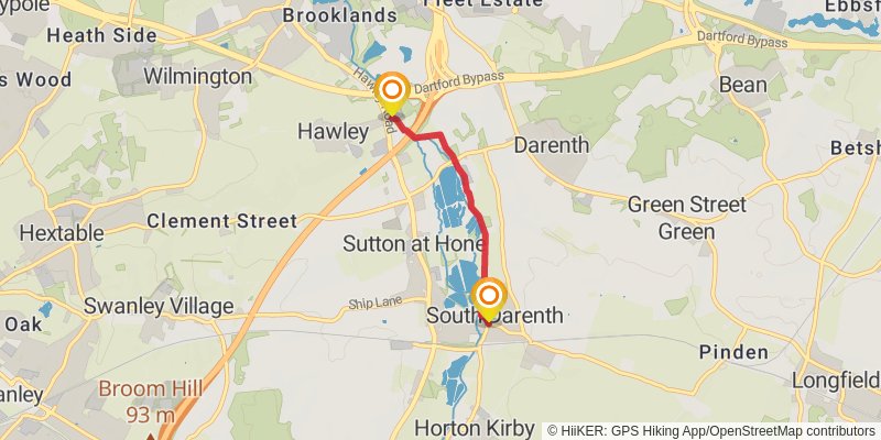 Darent Valley Path stage 3 Map