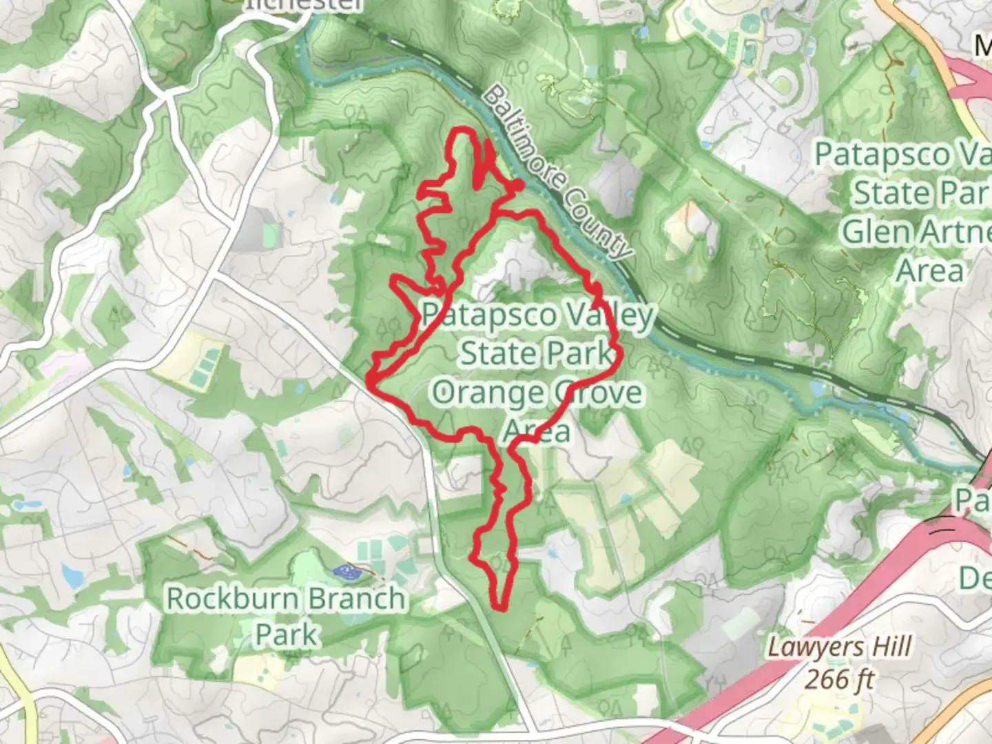 An image depicting the trail Garrett's Pass, Lewis - Clark and Morning Choice Trail Loop and its surrounding area.