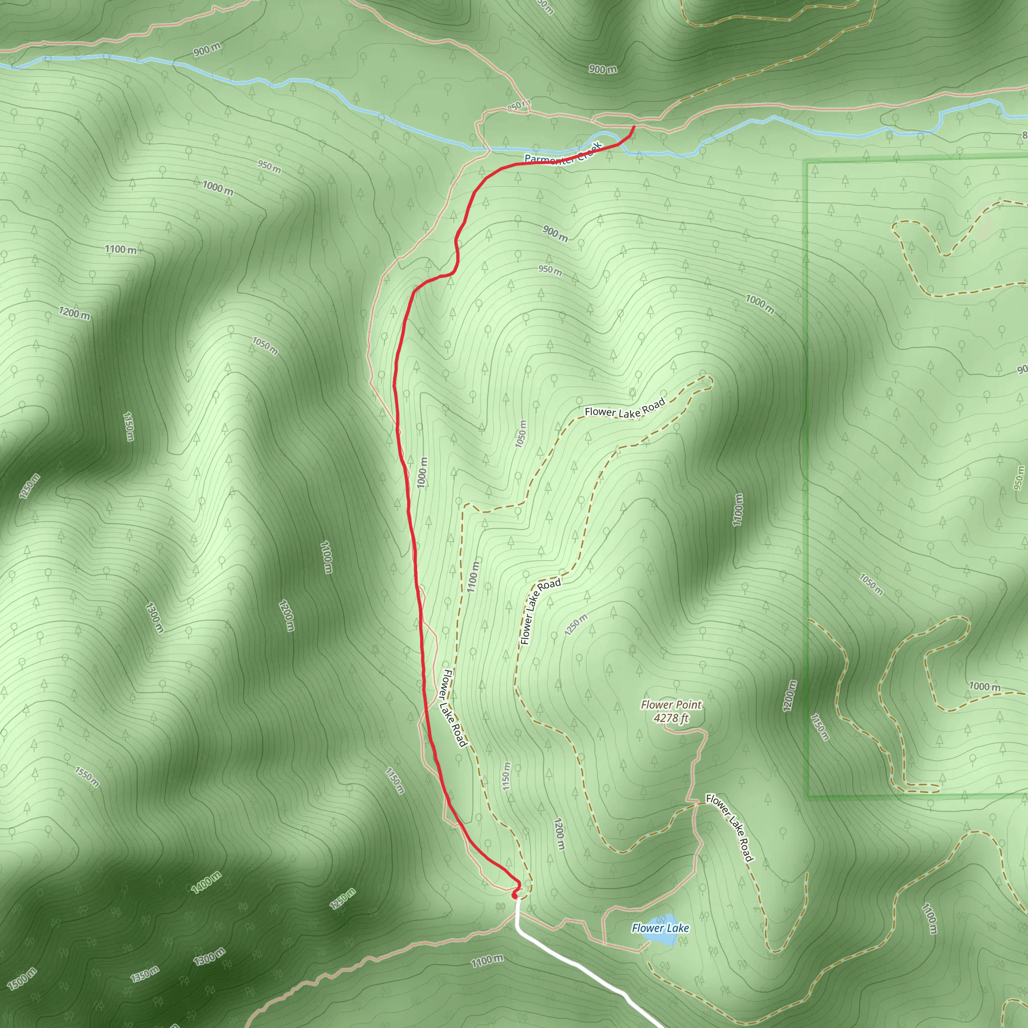 Parmenter Tie Trail mobile static map