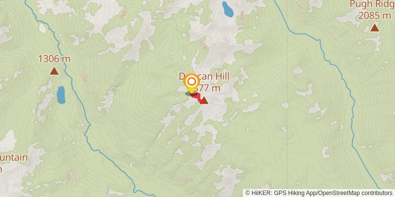 Duncan Hill Trail spur 1 Map
