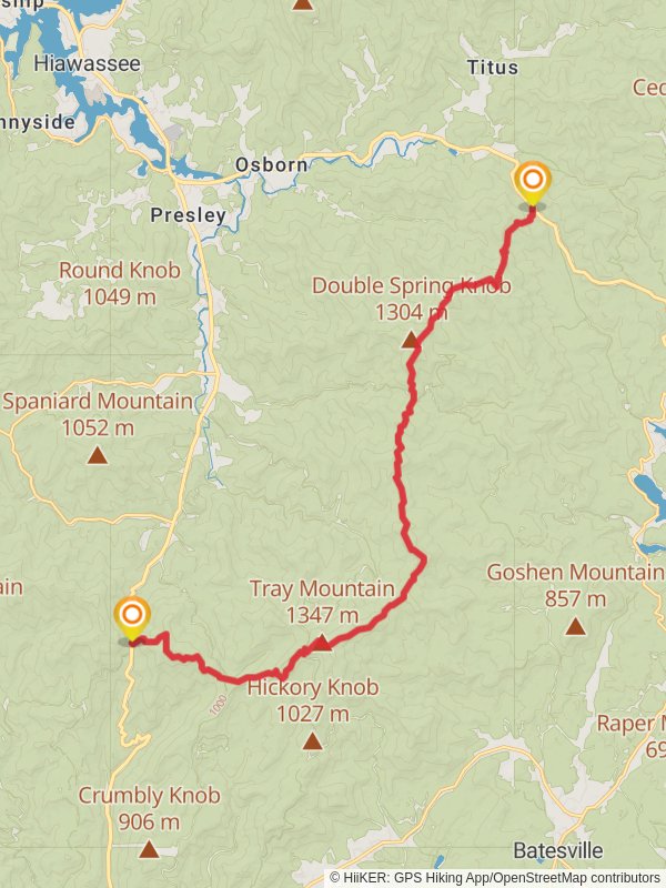 Unicoi Turnpike to Dick's Creek Gap via Appalachian Trail