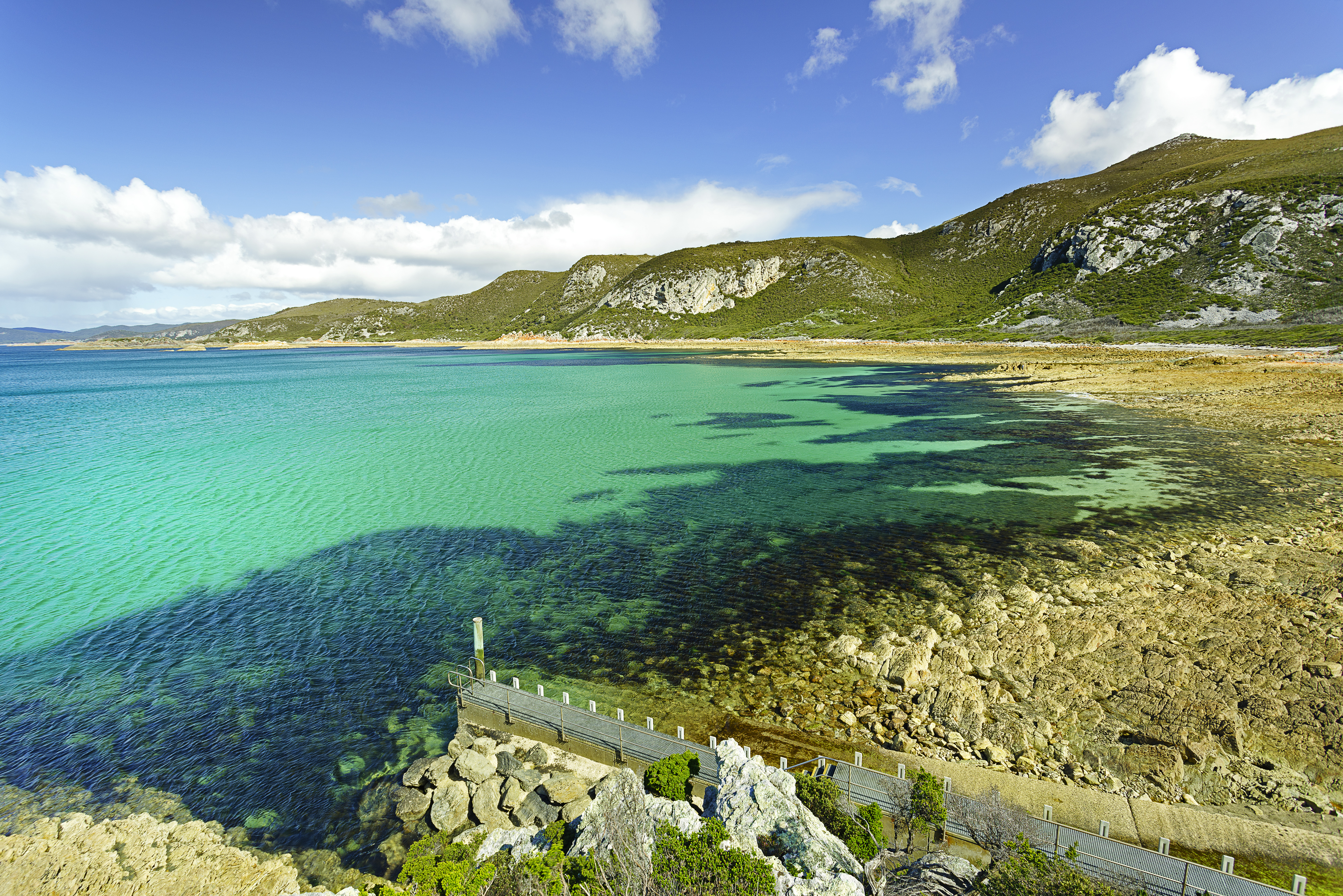 An image depicting the trail Rocky Cape National Park and its surrounding area.