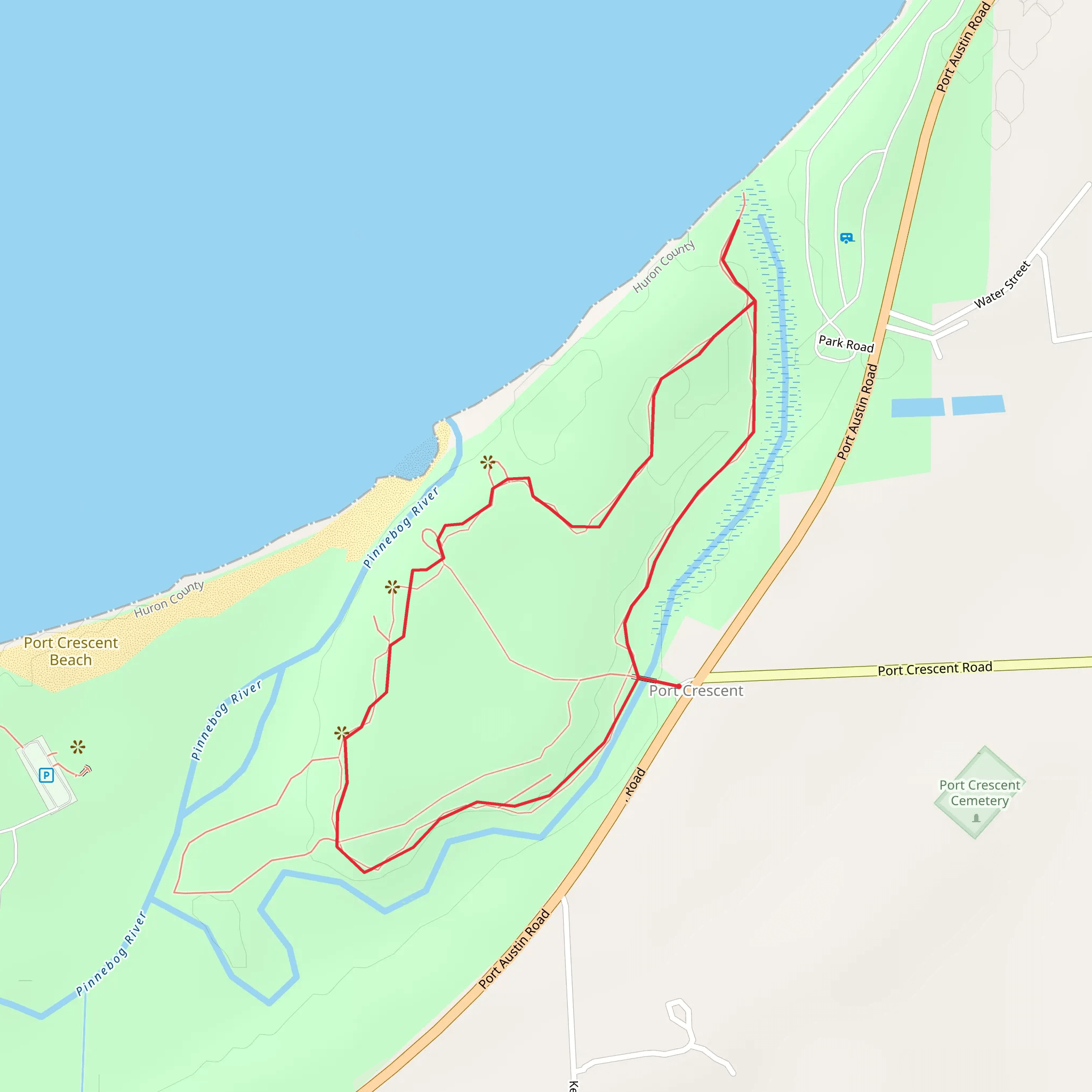 Port Austin Road Loop mobile static map