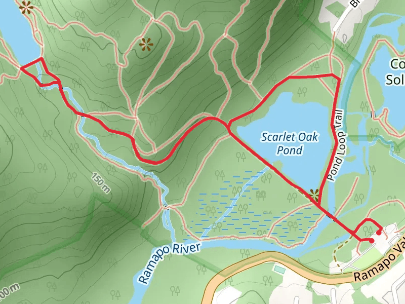 Scarlet Oak Pond and MacMillan Reservoir via Vista Trail