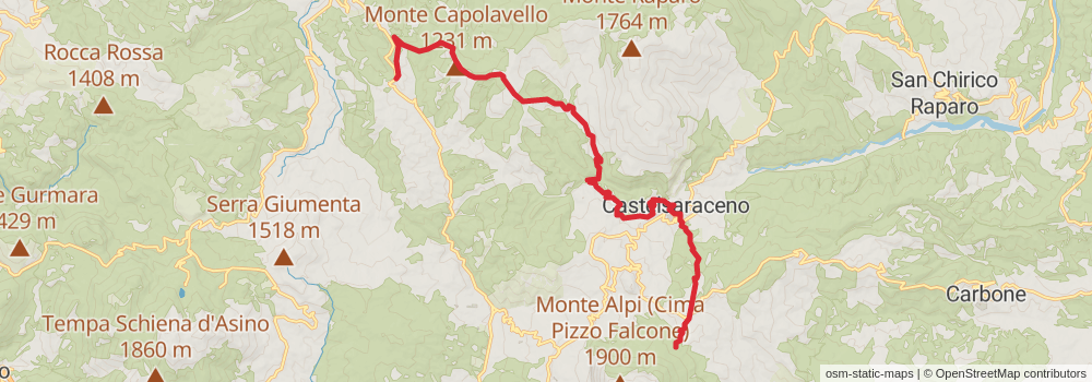 Sentiero Italia - Calabria Section stage 29 Map