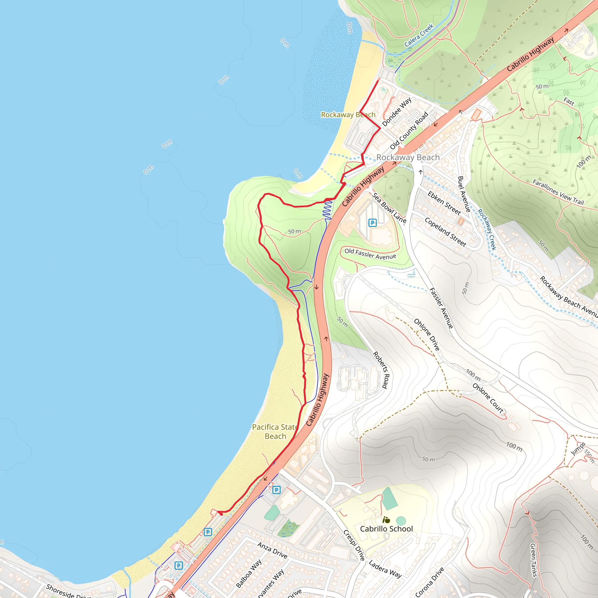 San Pedro Beach - Rockaway Beach mobile static map